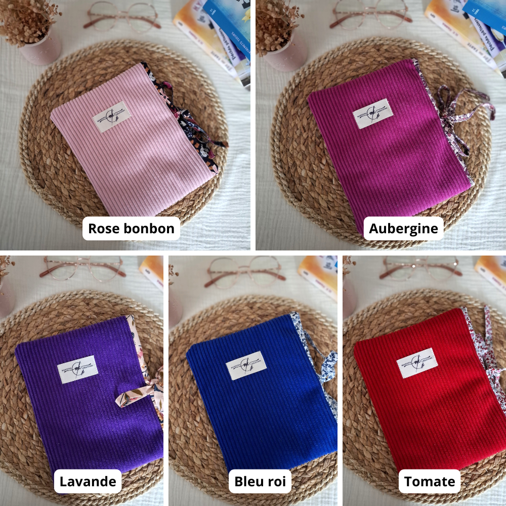 Pochette pour livre en velours côtelé personnalisée – Image 3