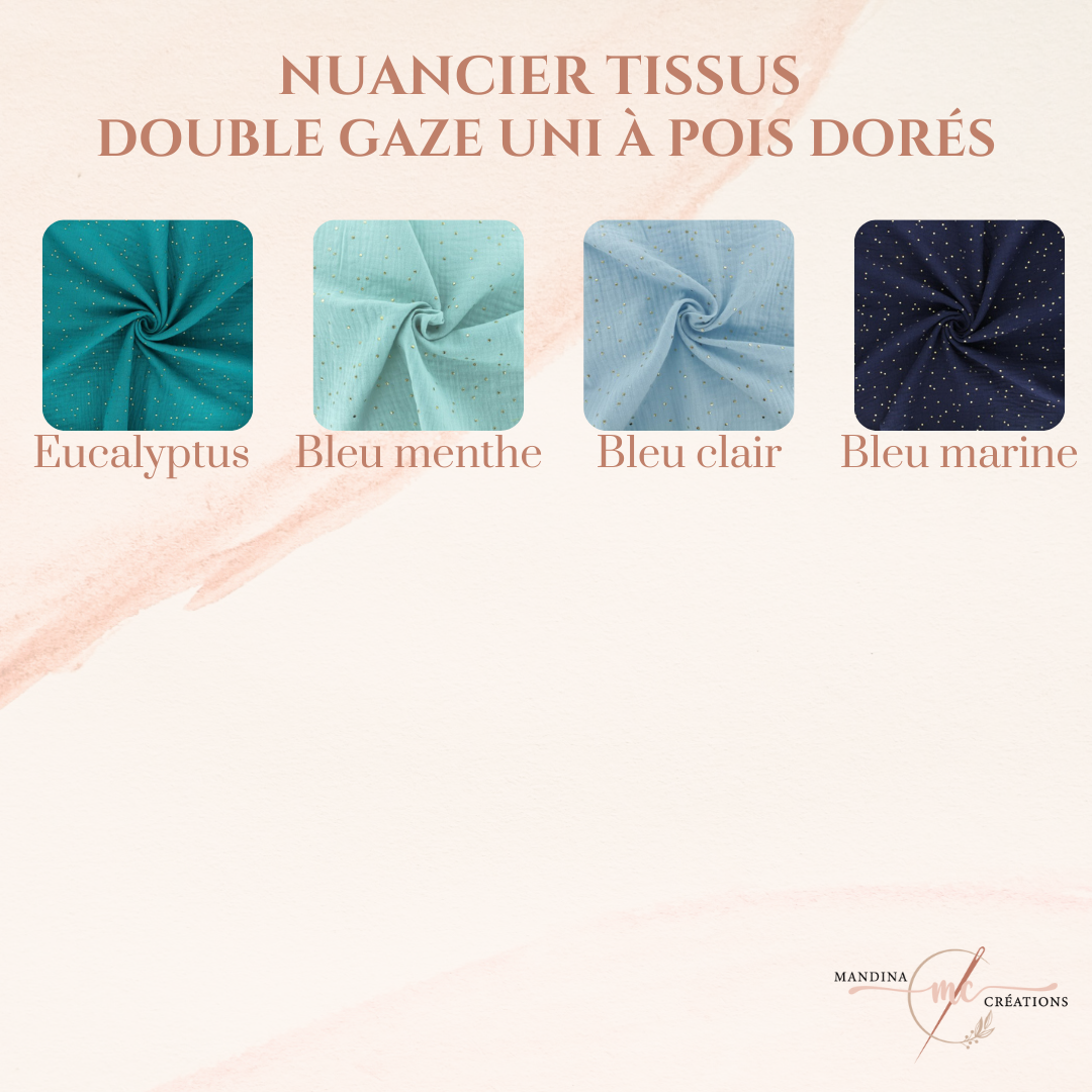 Pochette plate volantée pois dorés à personnaliser – Image 14