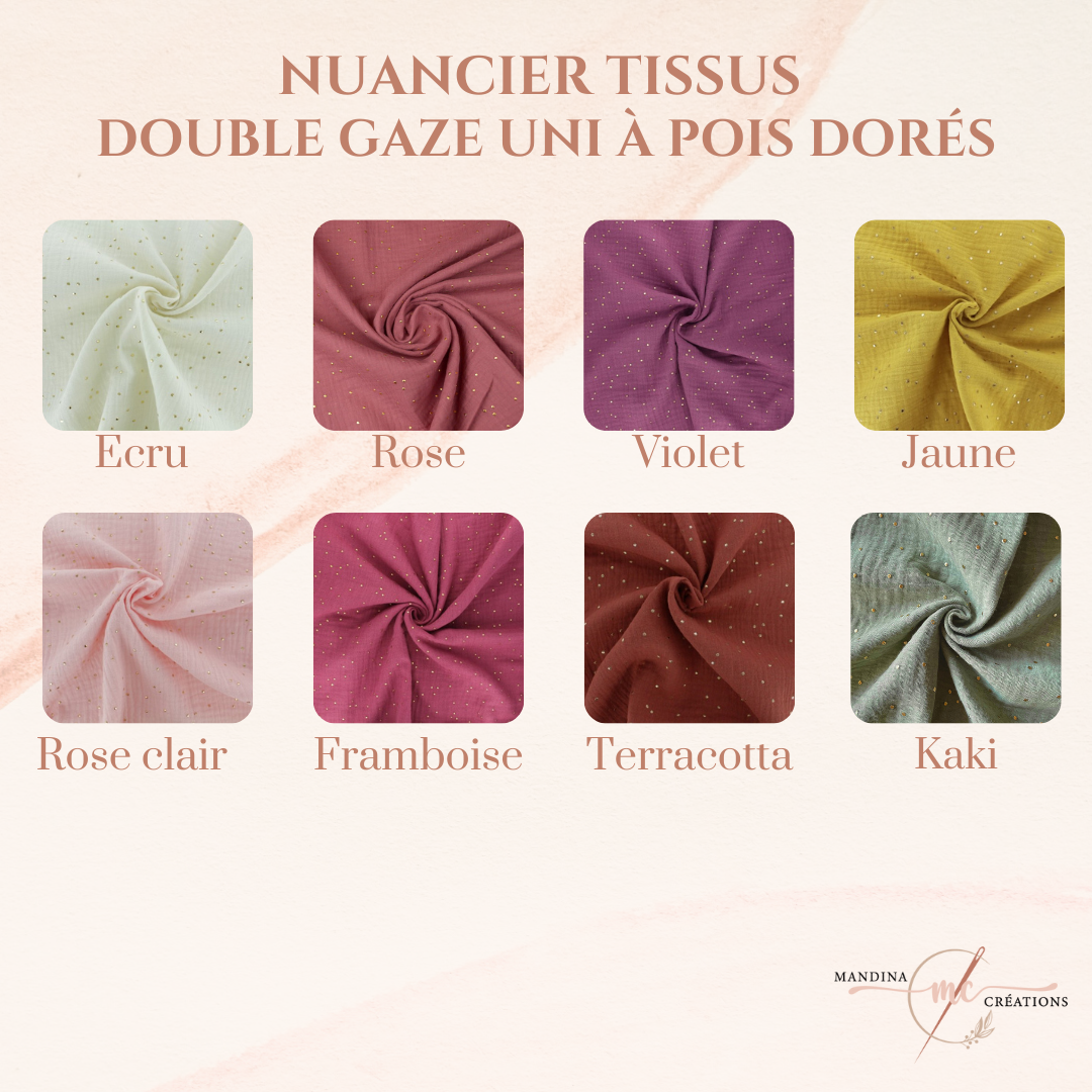 Pochette plate volantée pois dorés à personnaliser – Image 13