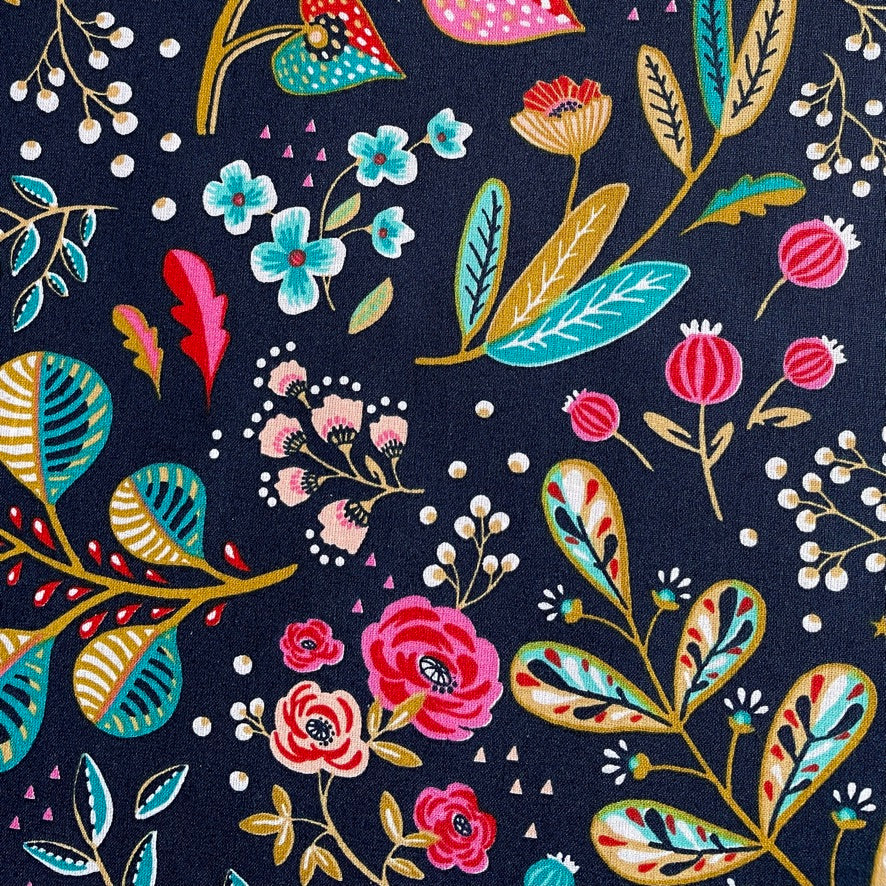Tissus coton fleurs zada