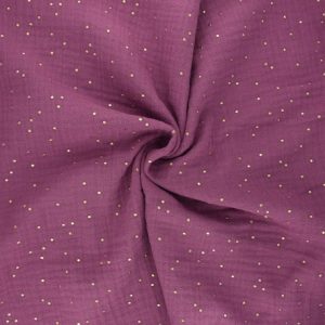 double gaze violet pois doré