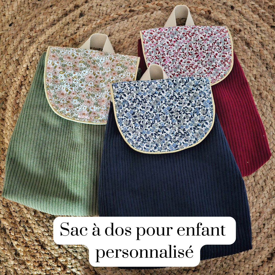 sac à dos enfant velours côtelé pour enfant