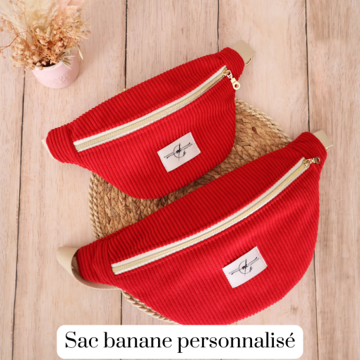 sacs bananes velours côtelés format standard et XL