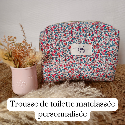 trousse de toilette matelassée personnalisée