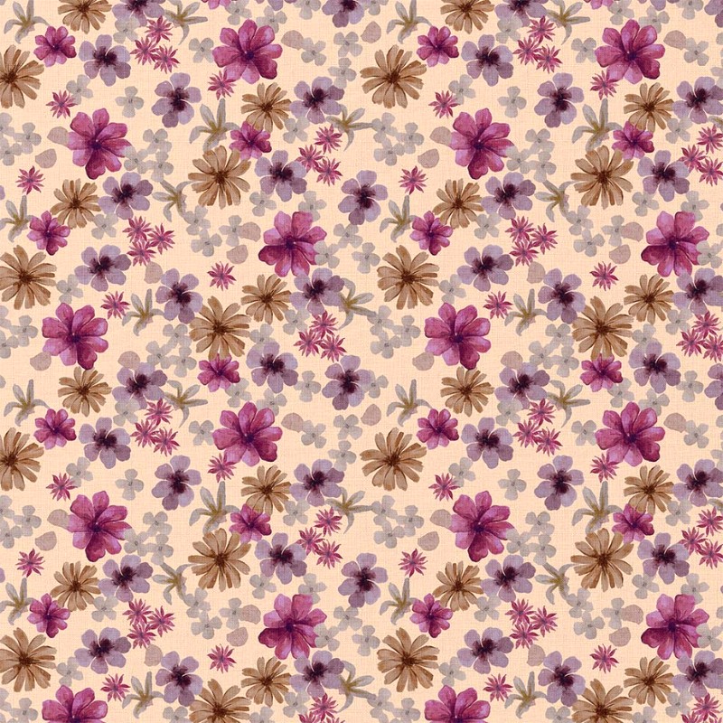 Tissus fleurs Aster