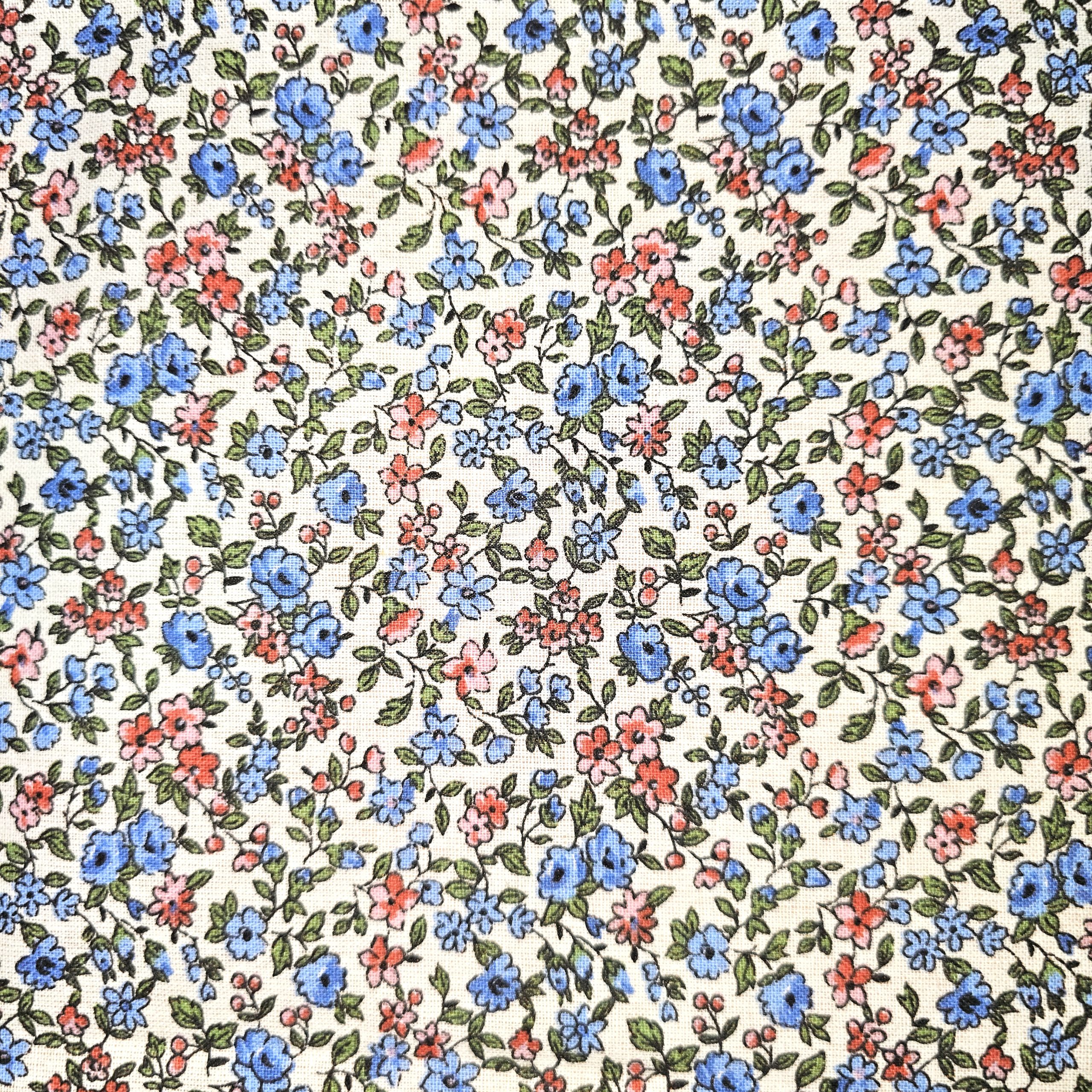 Tissu léonie bleu
