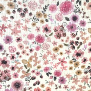 Double gaze fleurs Hortense