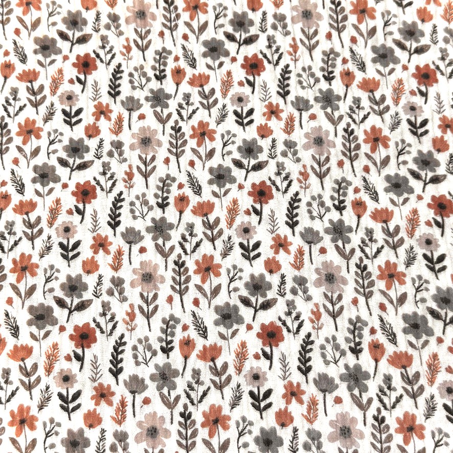Tissu Double gaze fleurs Maddy