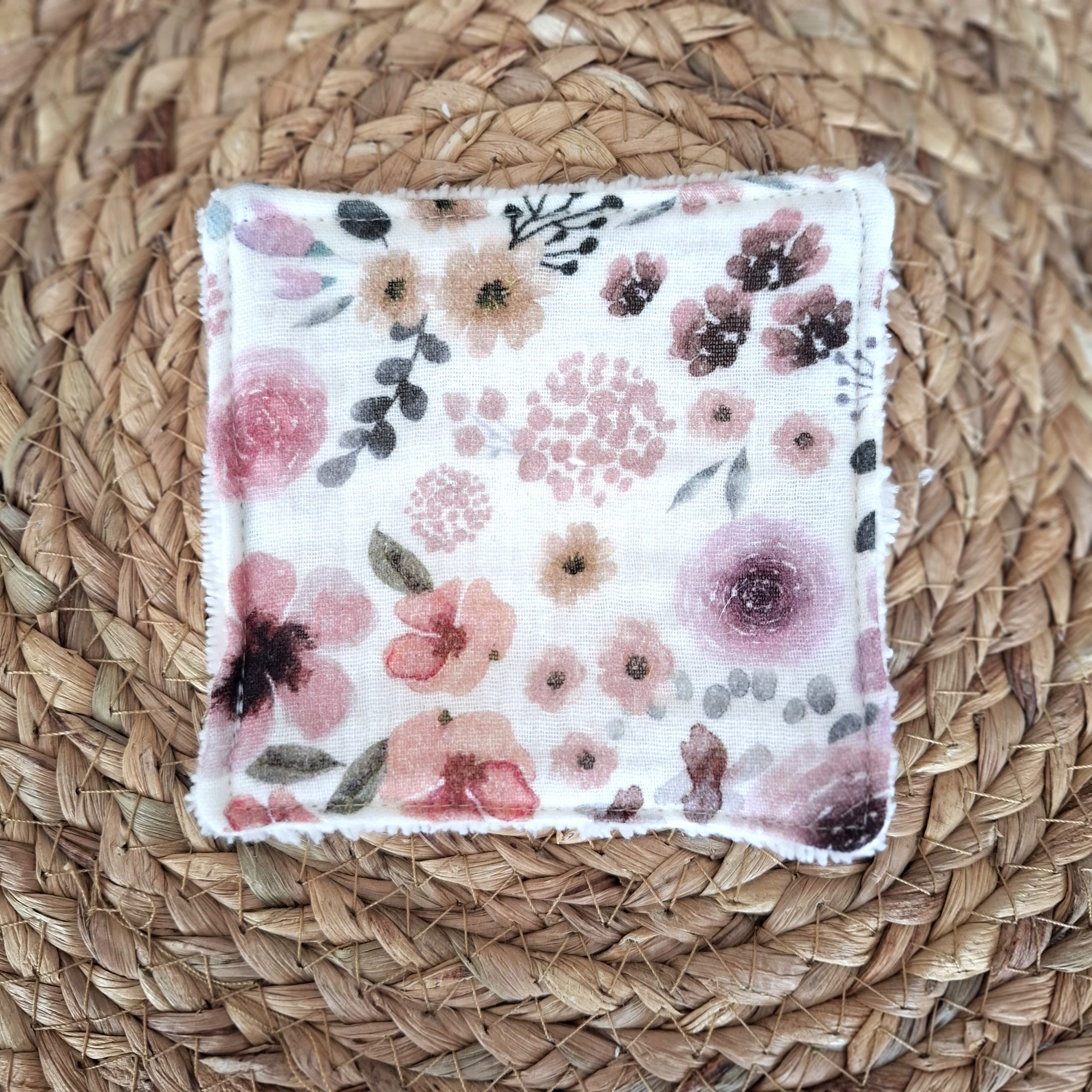 Lingettes lavables tissus double gaze de coton Hortense