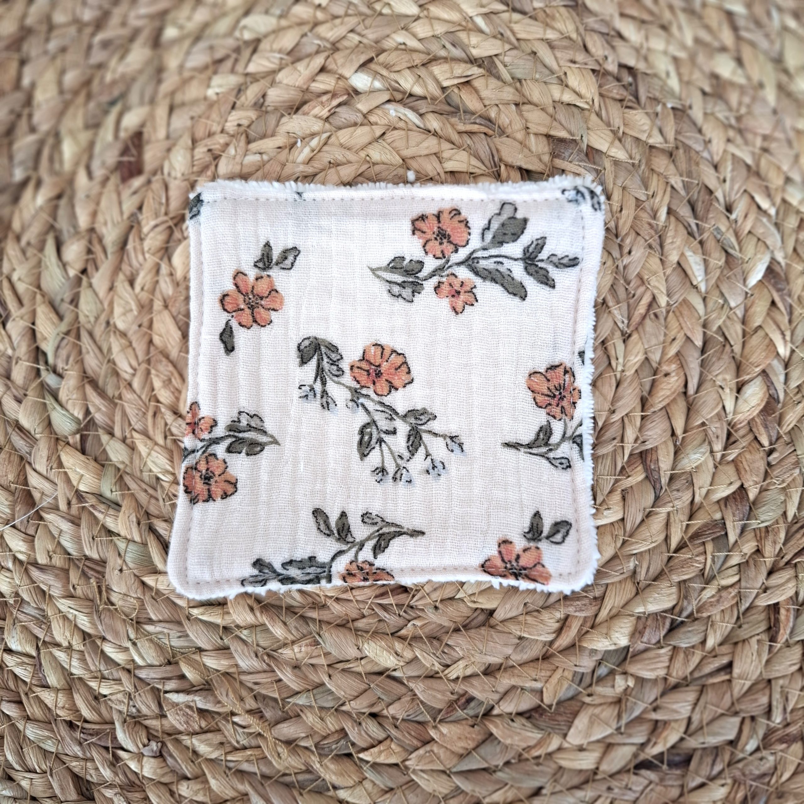 Lingettes lavables tissus double gaze de coton Lina
