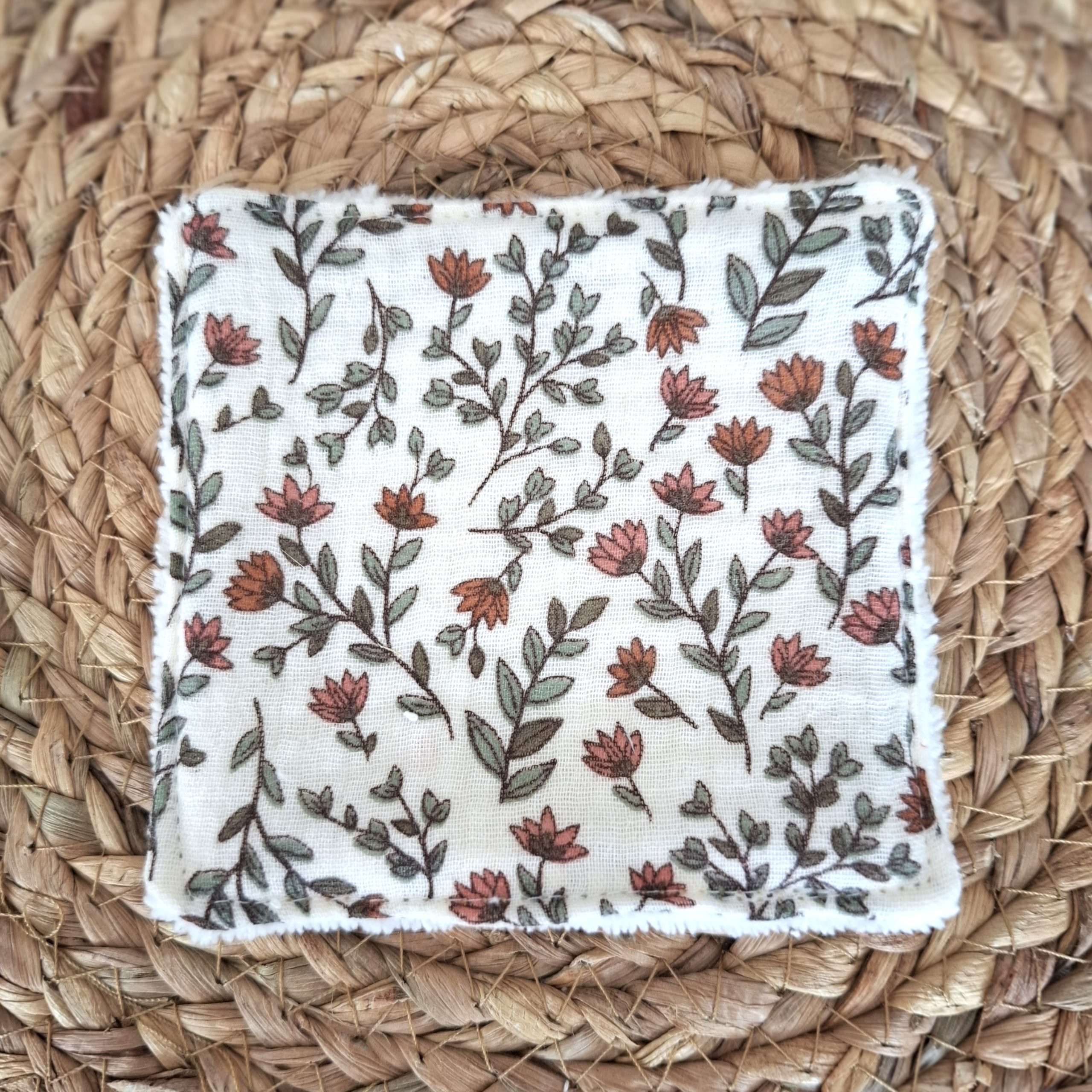 Lingettes lavables tissus double gaze de coton Madelaine