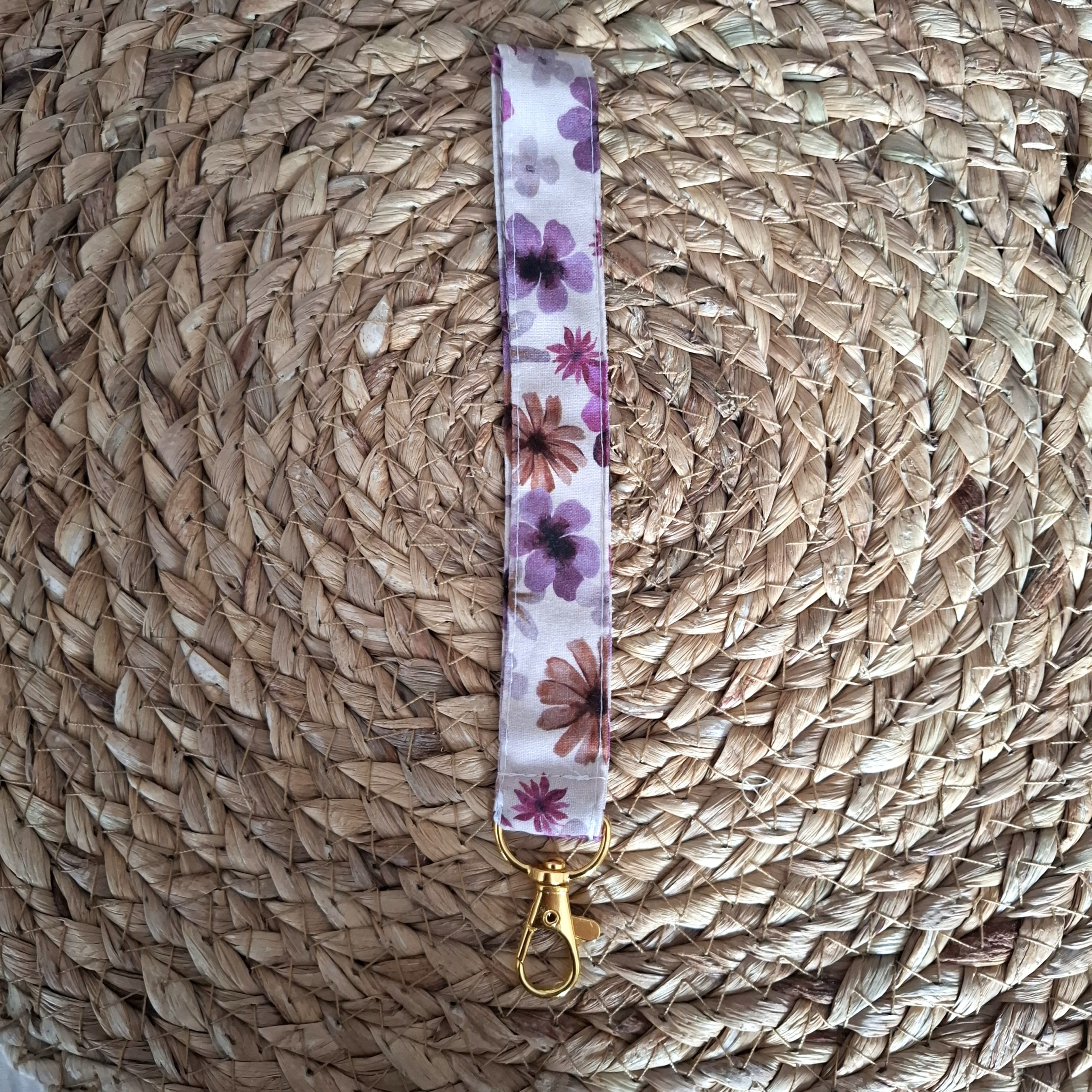 Porte clé dragonne tissus Aster