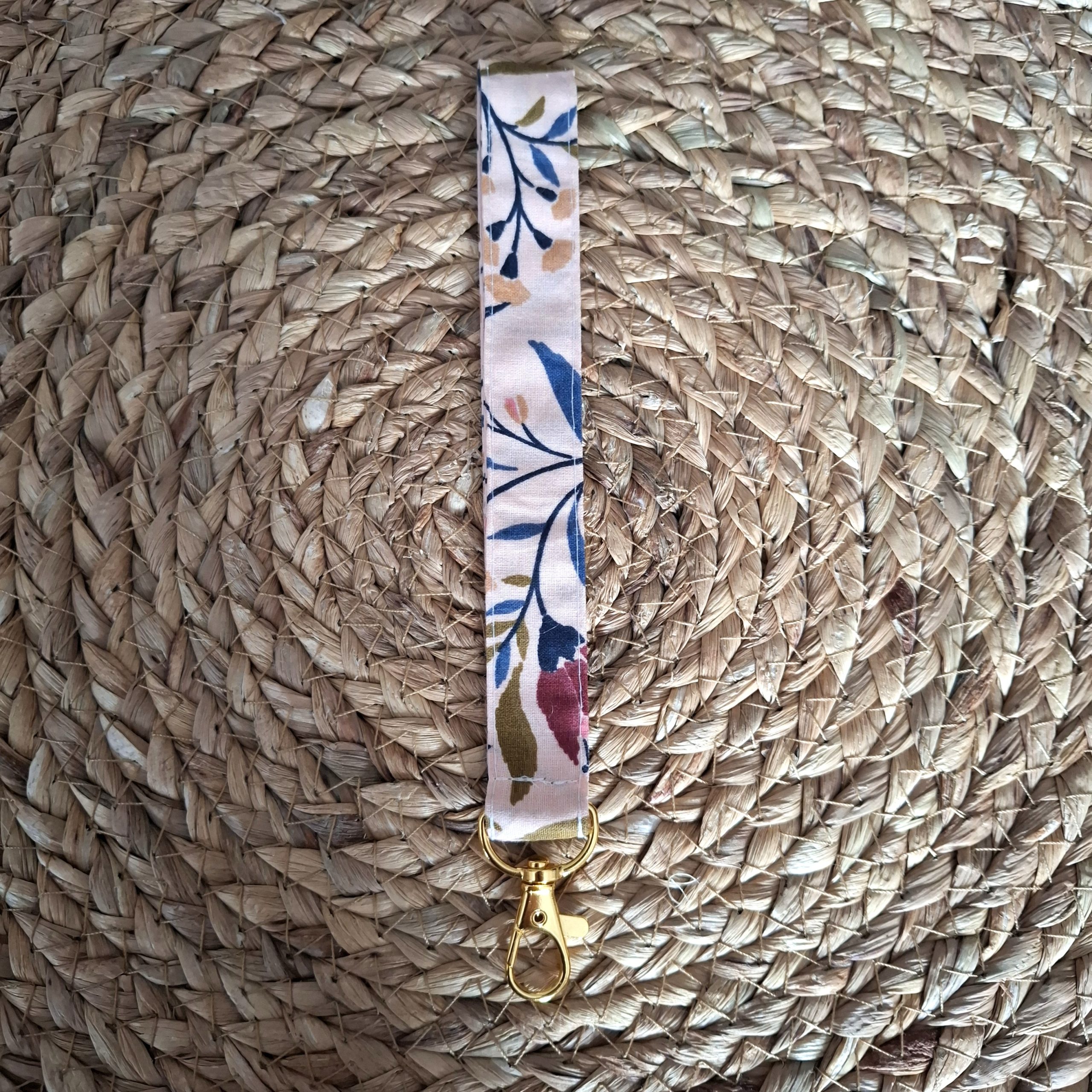 Porte clé dragonne tissus Evelyne