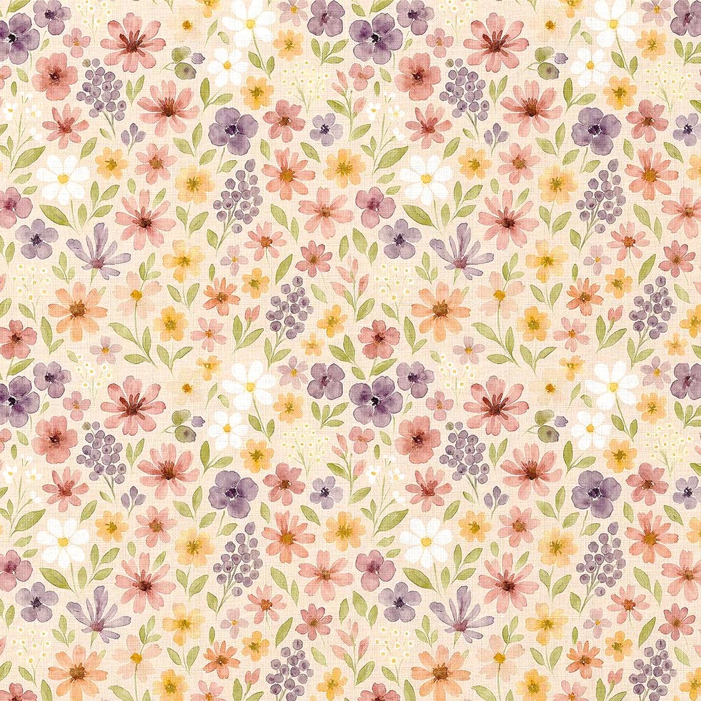 Tissus Coton fleurs Candice