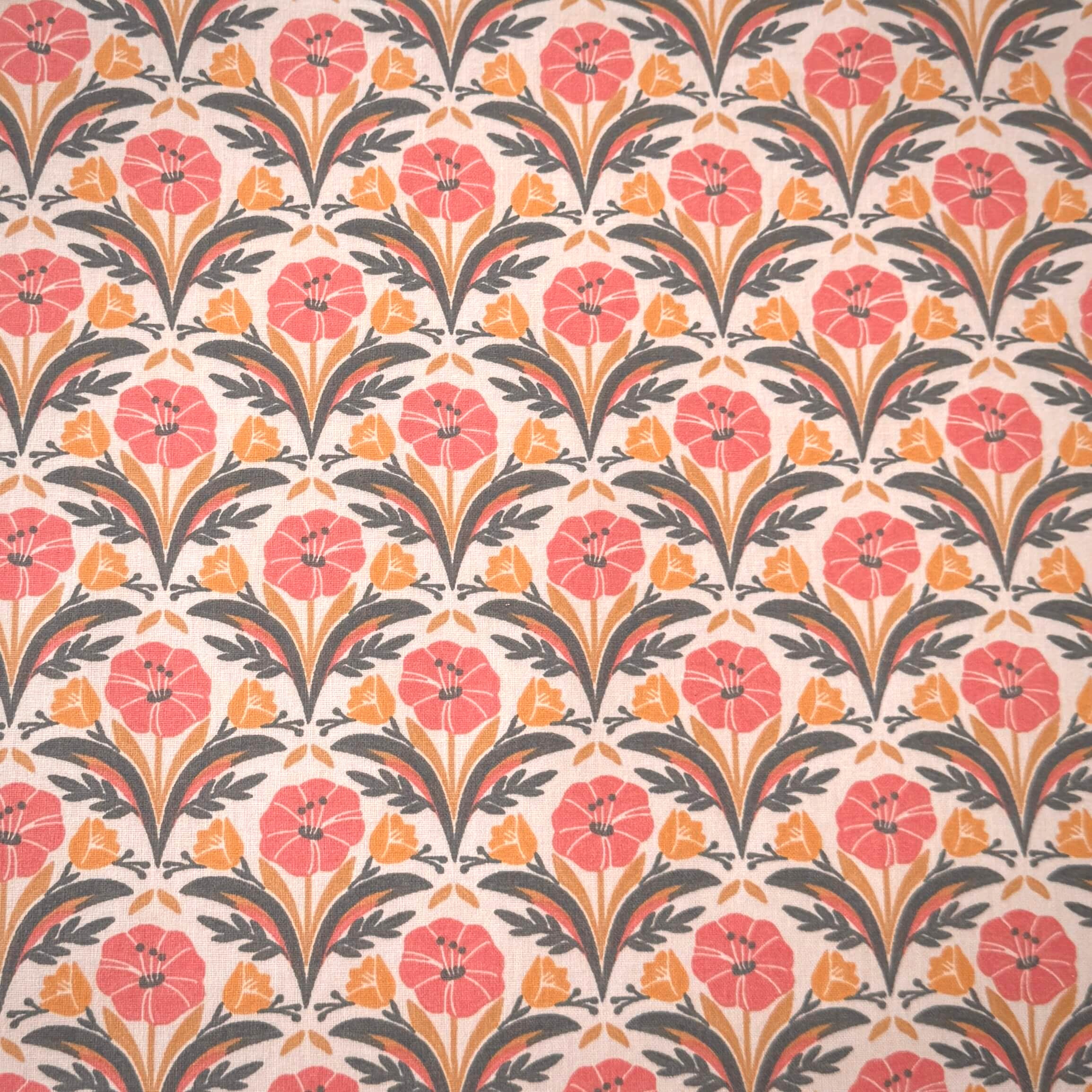 Tissus coton fleurs Selma
