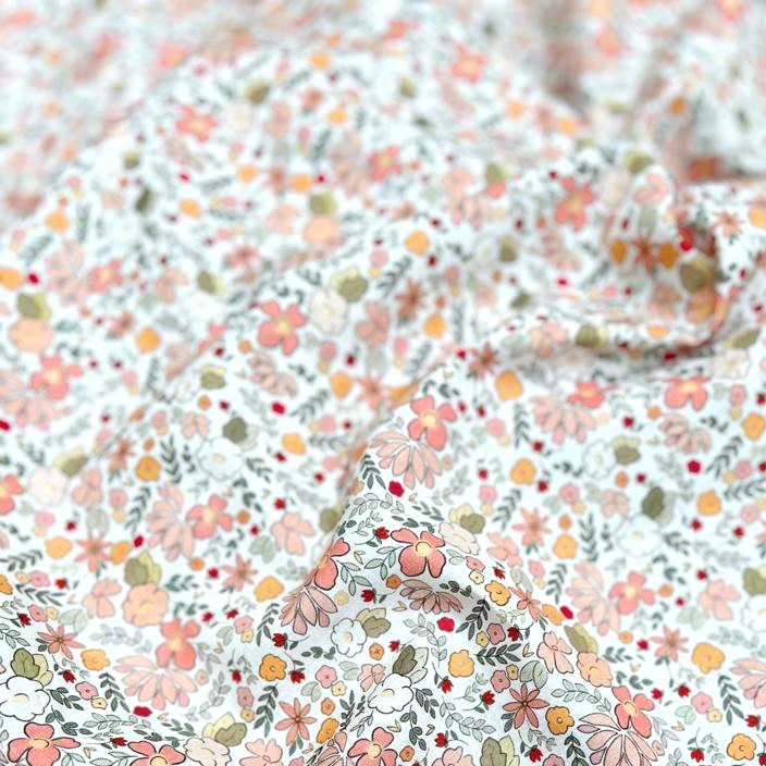 Tissus Coton fleurs Sophia