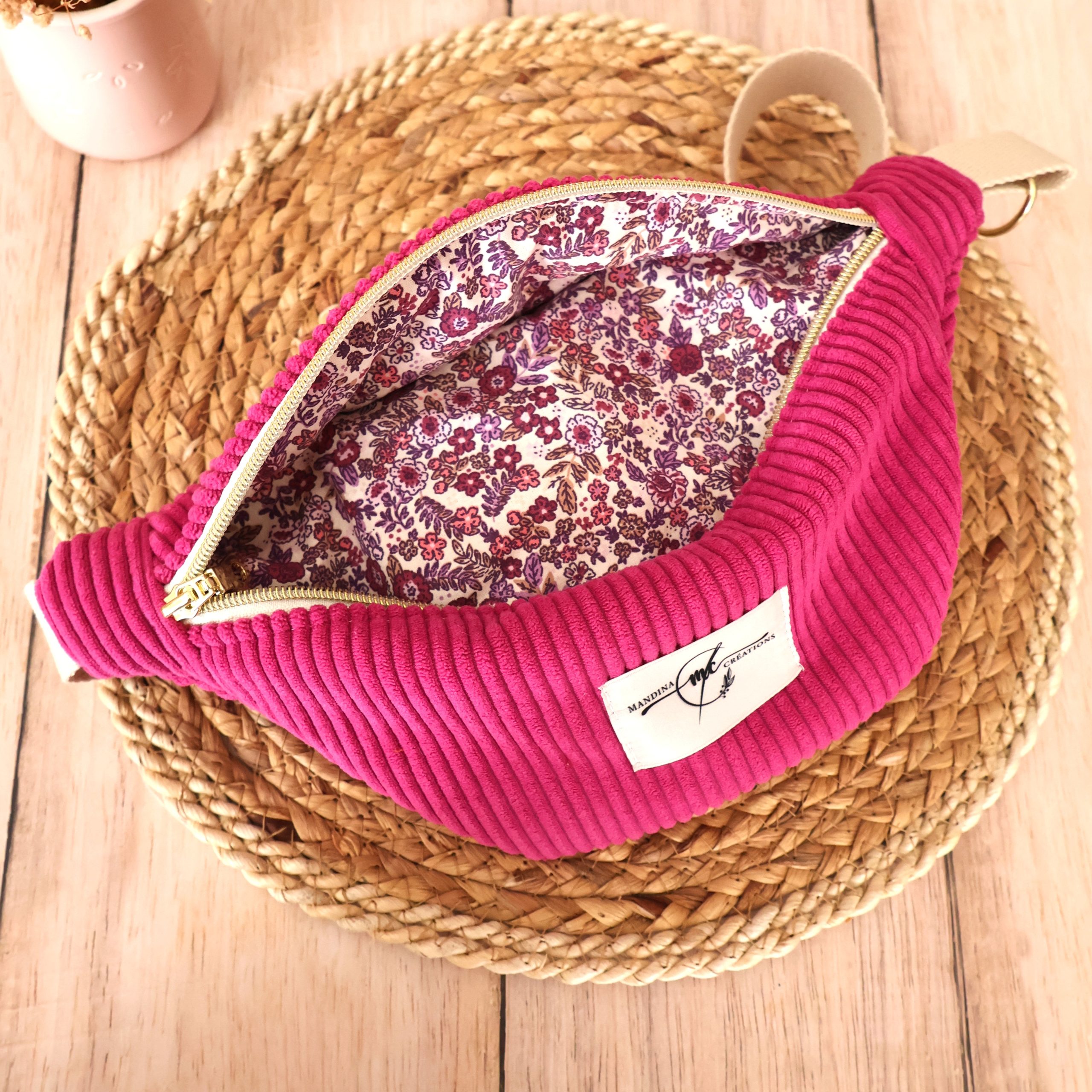 sac banane standard velours côtelté huggy aubergine barbara